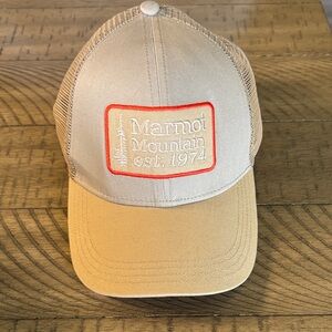 Marmot Tan and Cream Trucker Hat